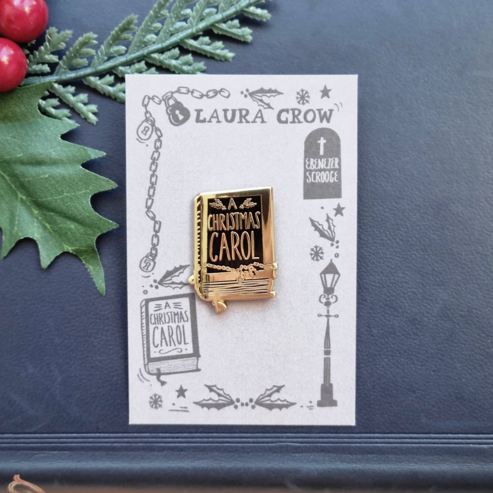 A Christmas Carol Book Enamel Pin BookGeek