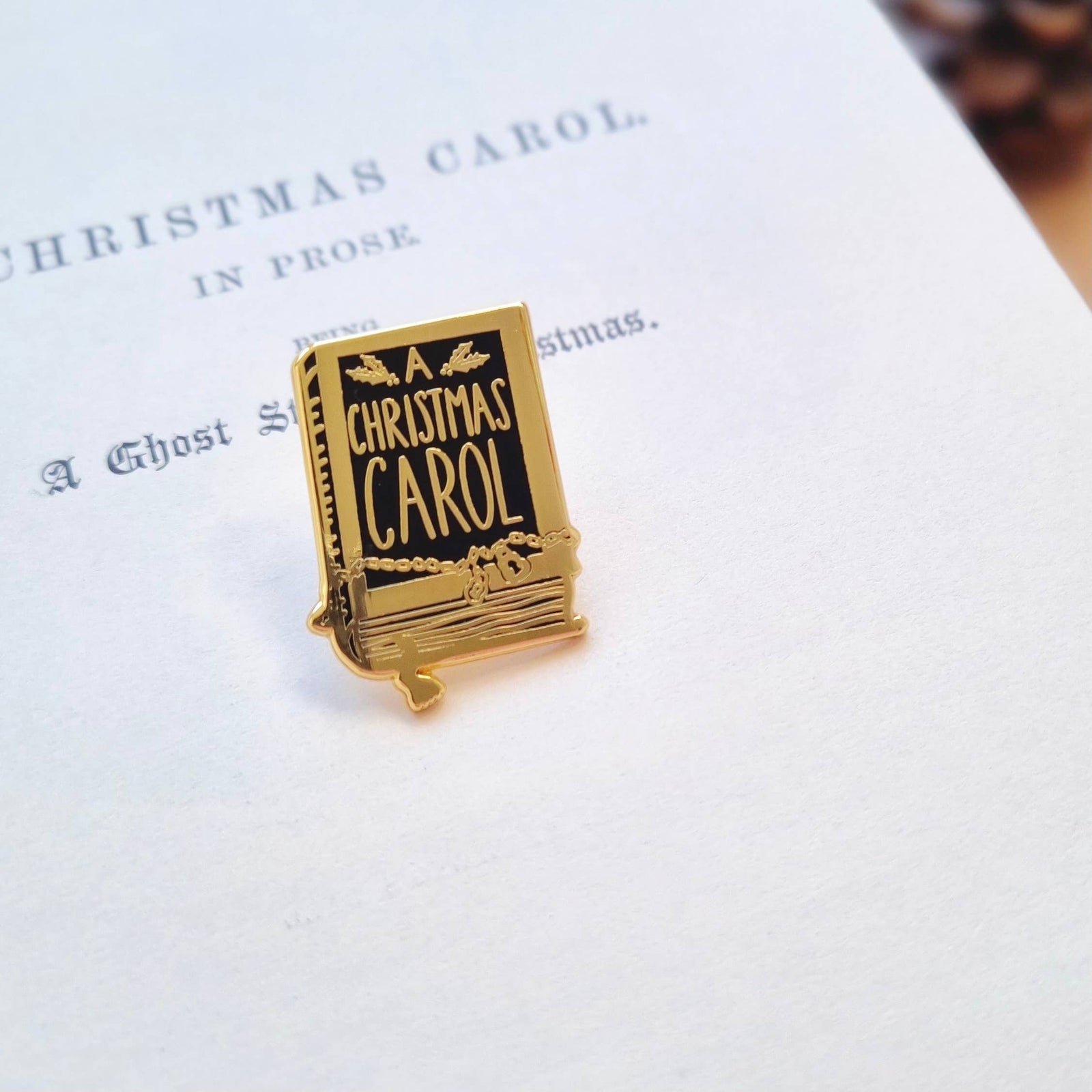 A Christmas Carol Book Enamel Pin BookGeek