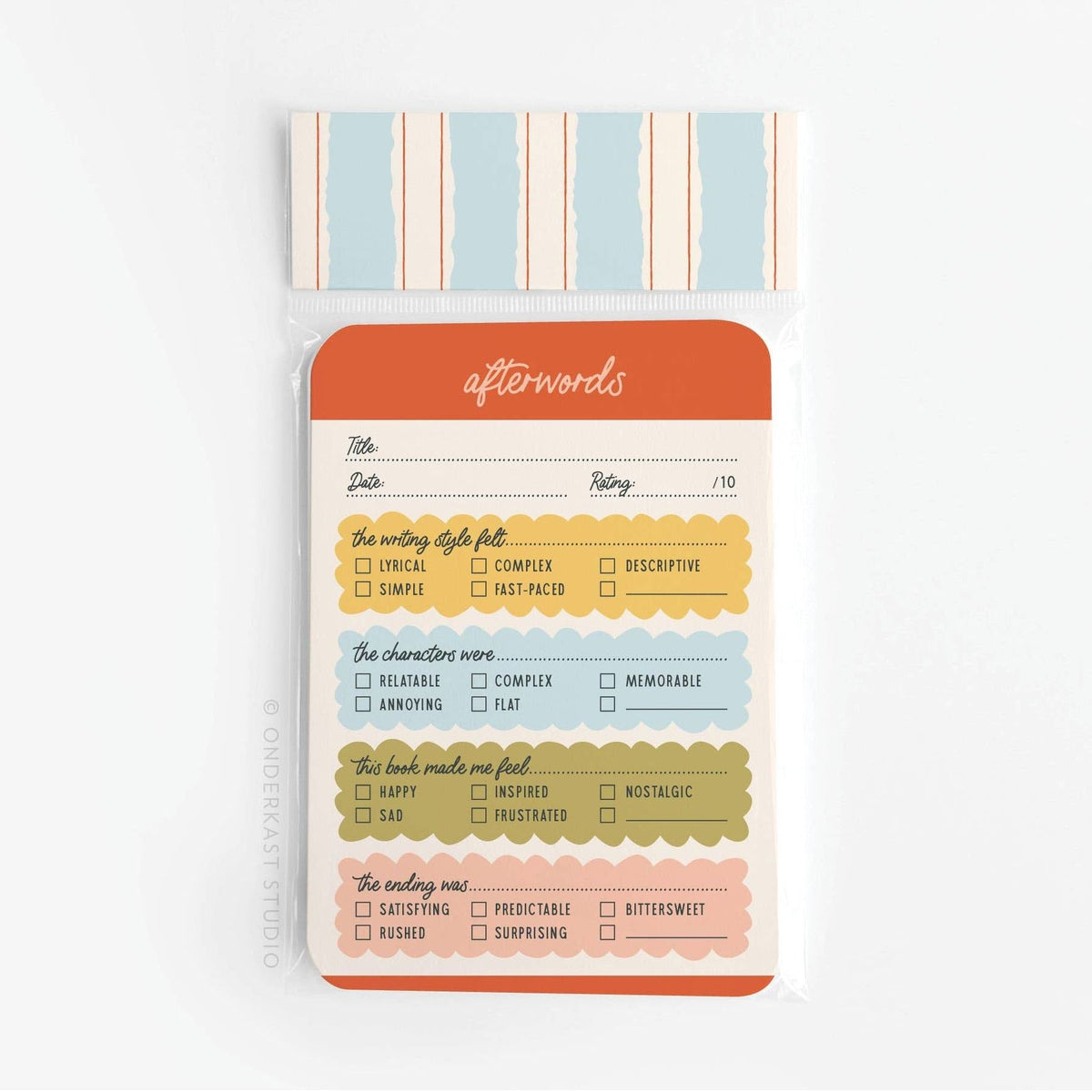 Afterwords Book Review Cards BookGeek