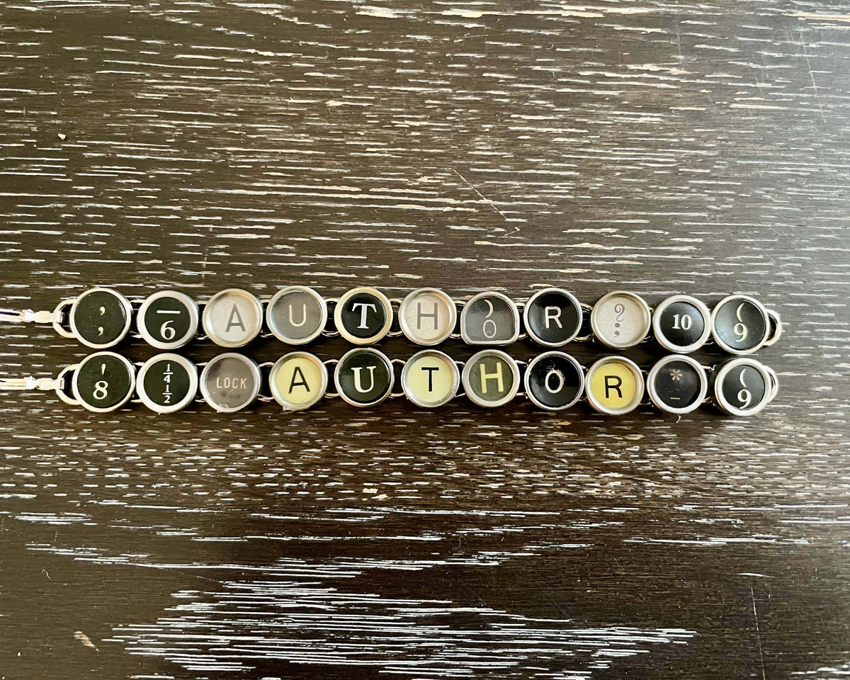 11 Typewriter Author Typewriter Key Bracelet BookGeek