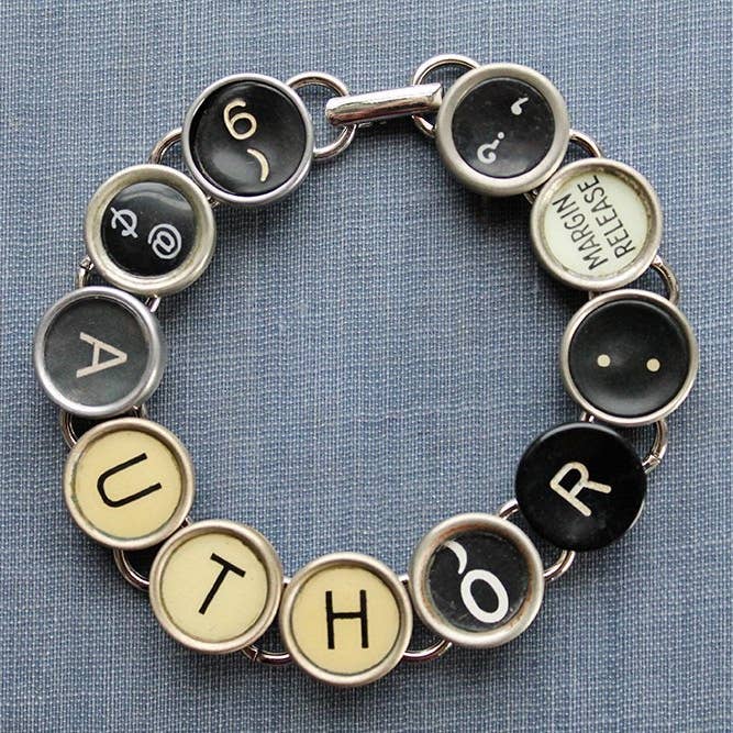 11 Typewriter Author Typewriter Key Bracelet BookGeek