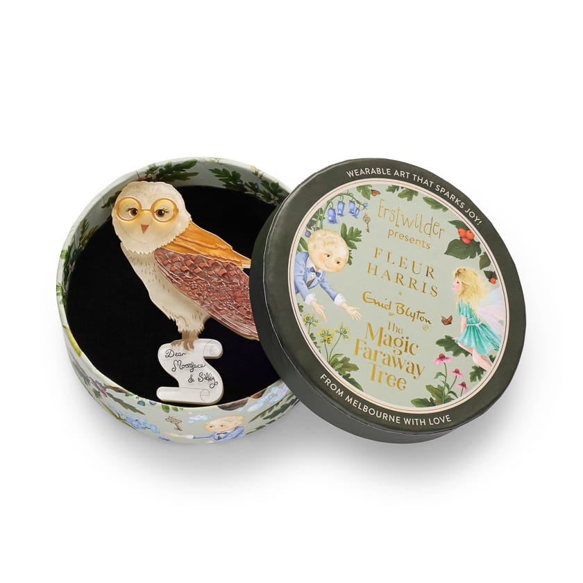 Barny Owl Brooch BookGeek