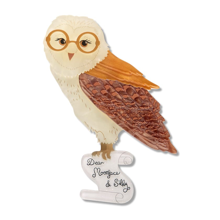 Barny Owl Brooch BookGeek
