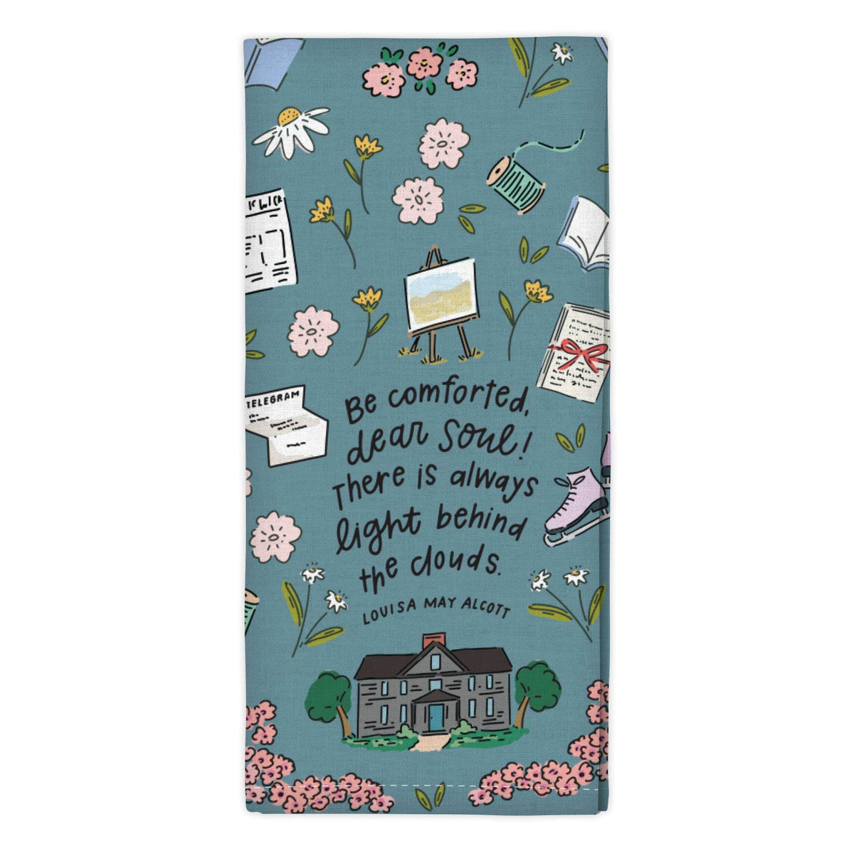 Be Comforted Little Women Tea Towel BookGeek