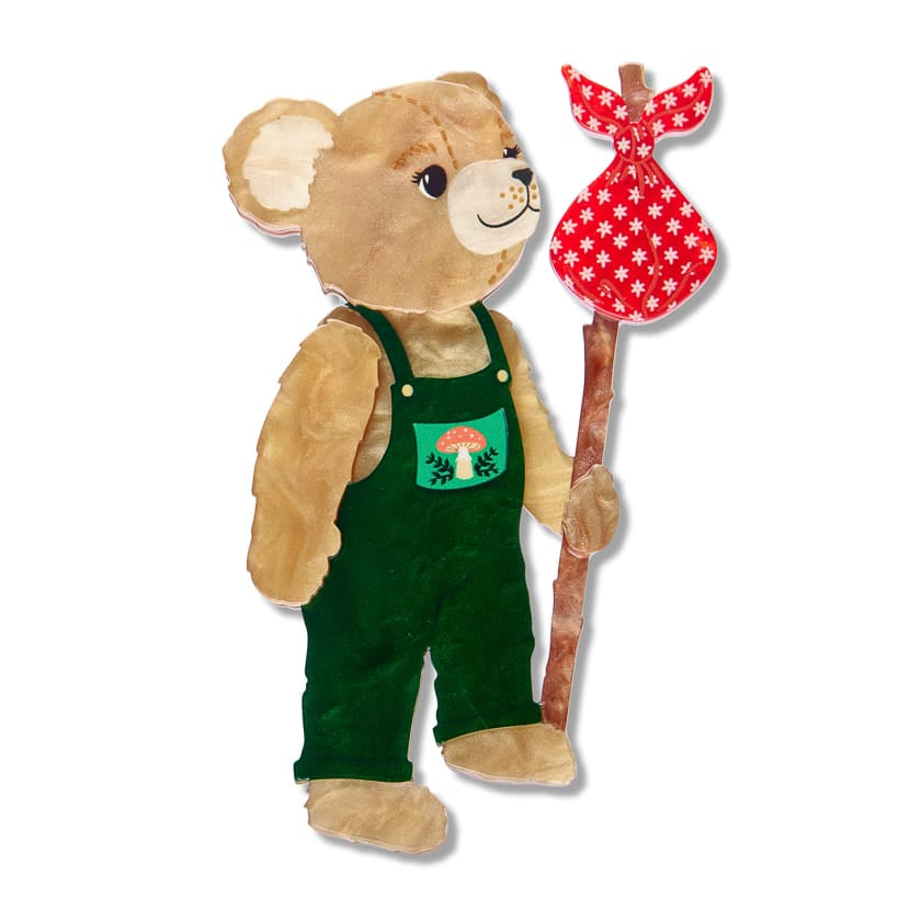 Bear's Adventures Brooch BookGeek
