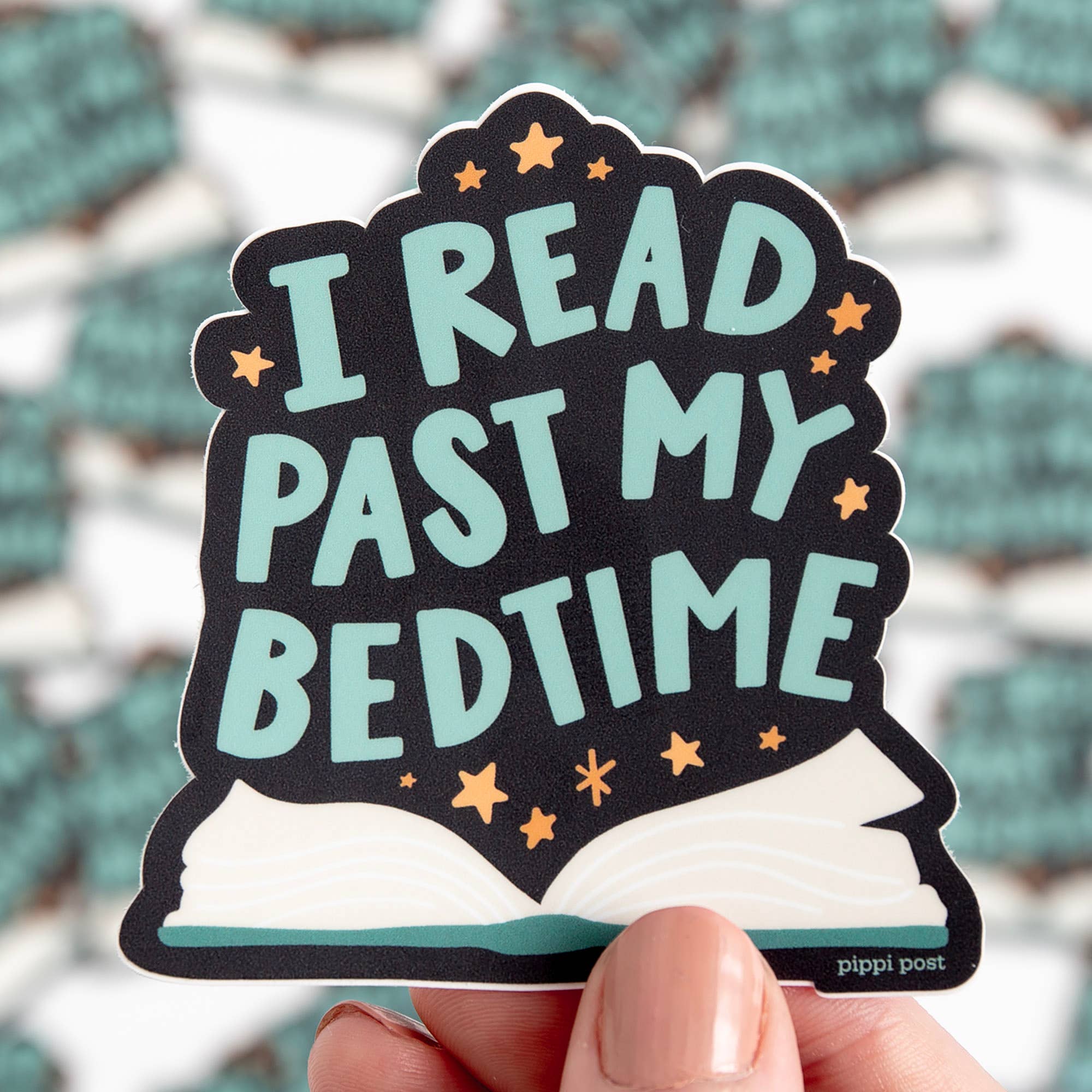 Bedtime Reader Decal Sticker BookGeek