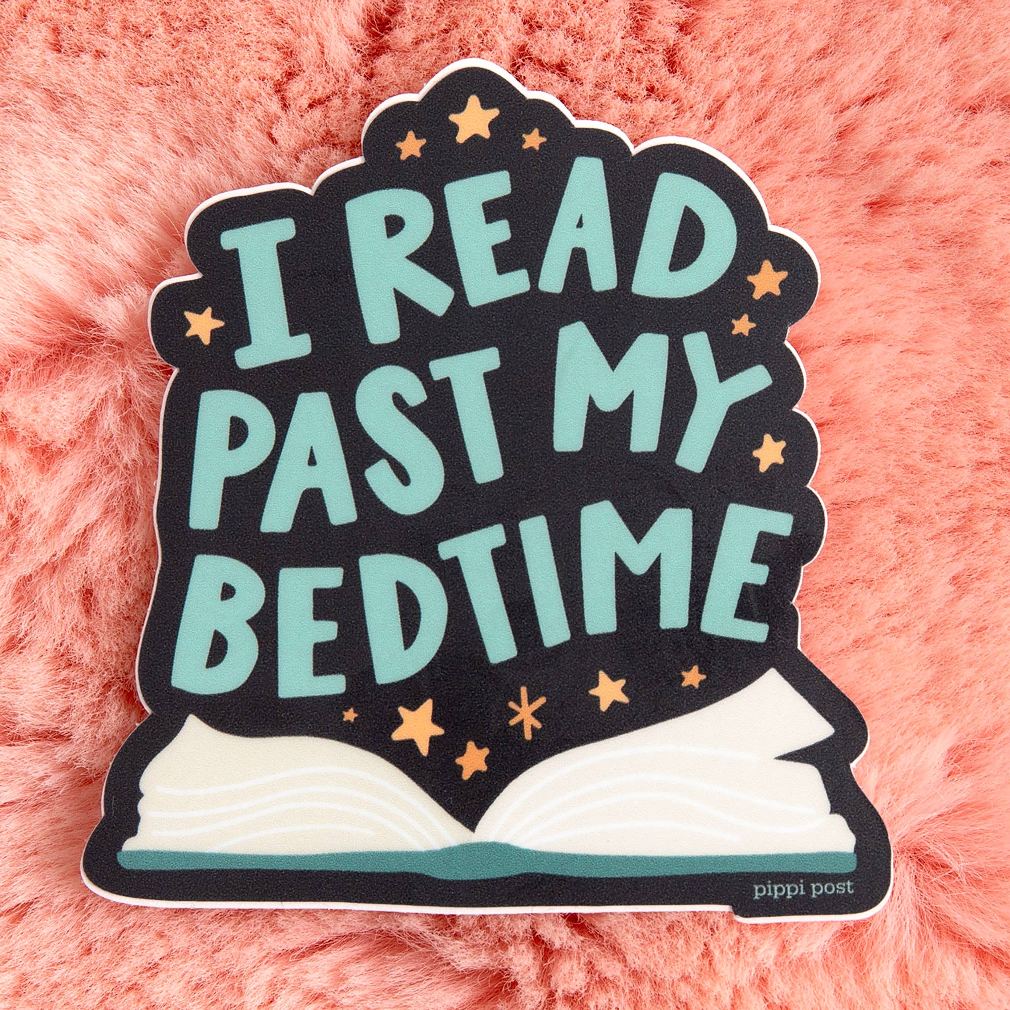 Bedtime Reader Decal Sticker BookGeek