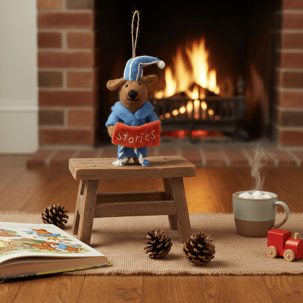 Benny the Bedtime Stories Dog Felt Decoration BookGeek