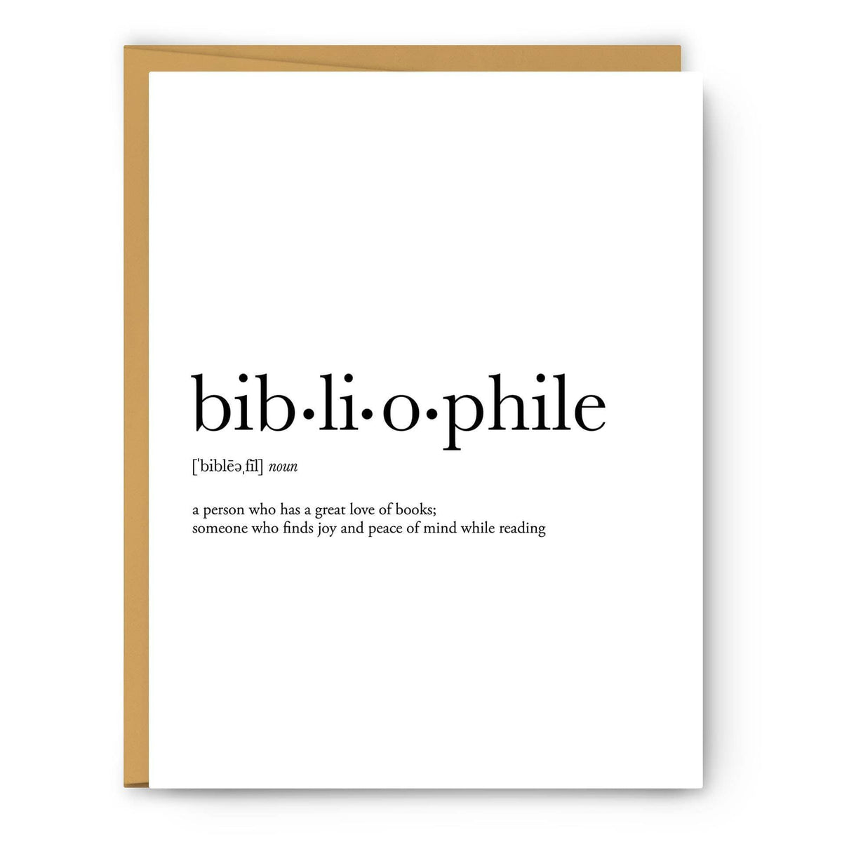 Bibliophile Definition - Literary Everyday Card BookGeek