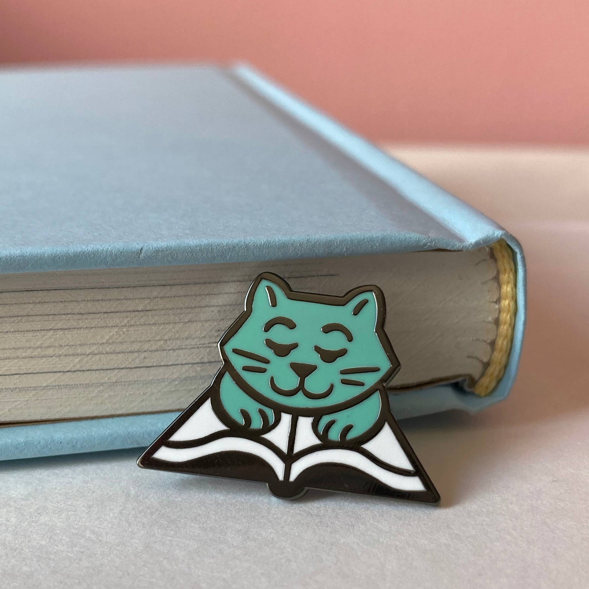 Book Cat Enamel Pin BookGeek