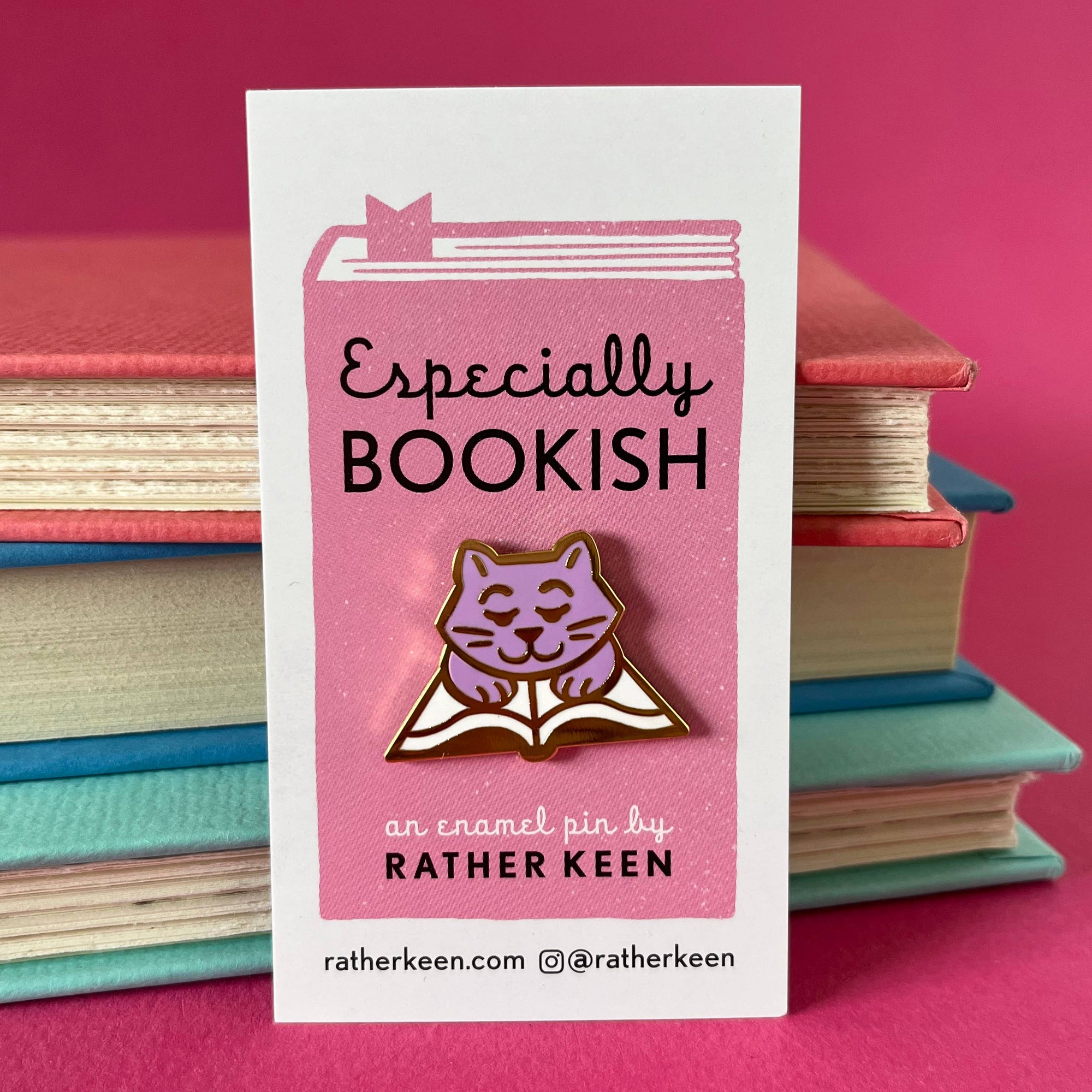 Book Cat Enamel Pin BookGeek