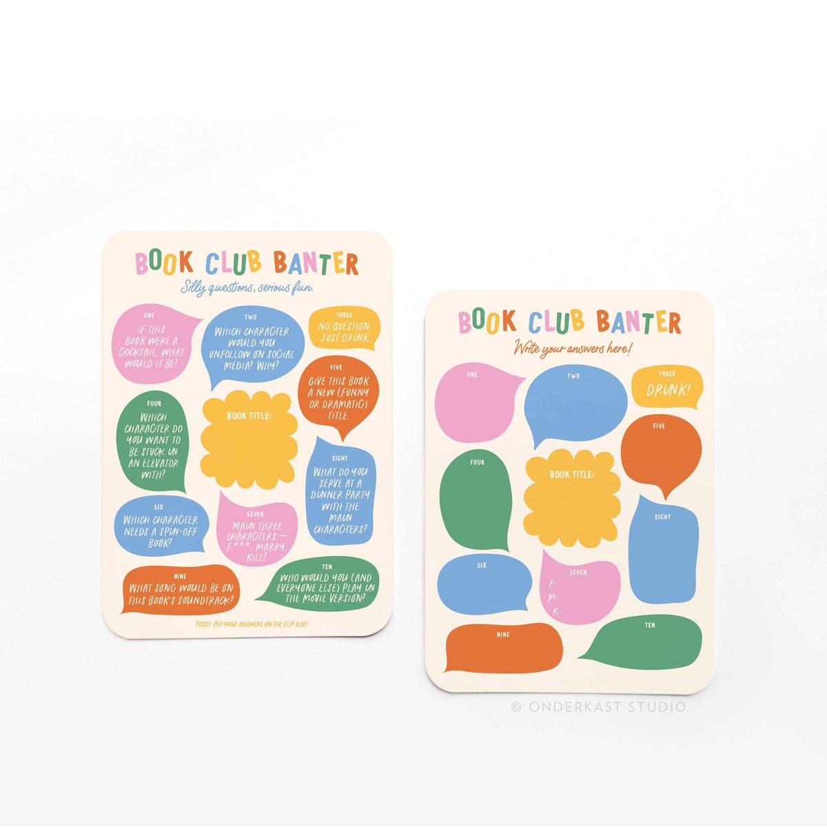 Book Club Banter Book Review Cards BookGeek