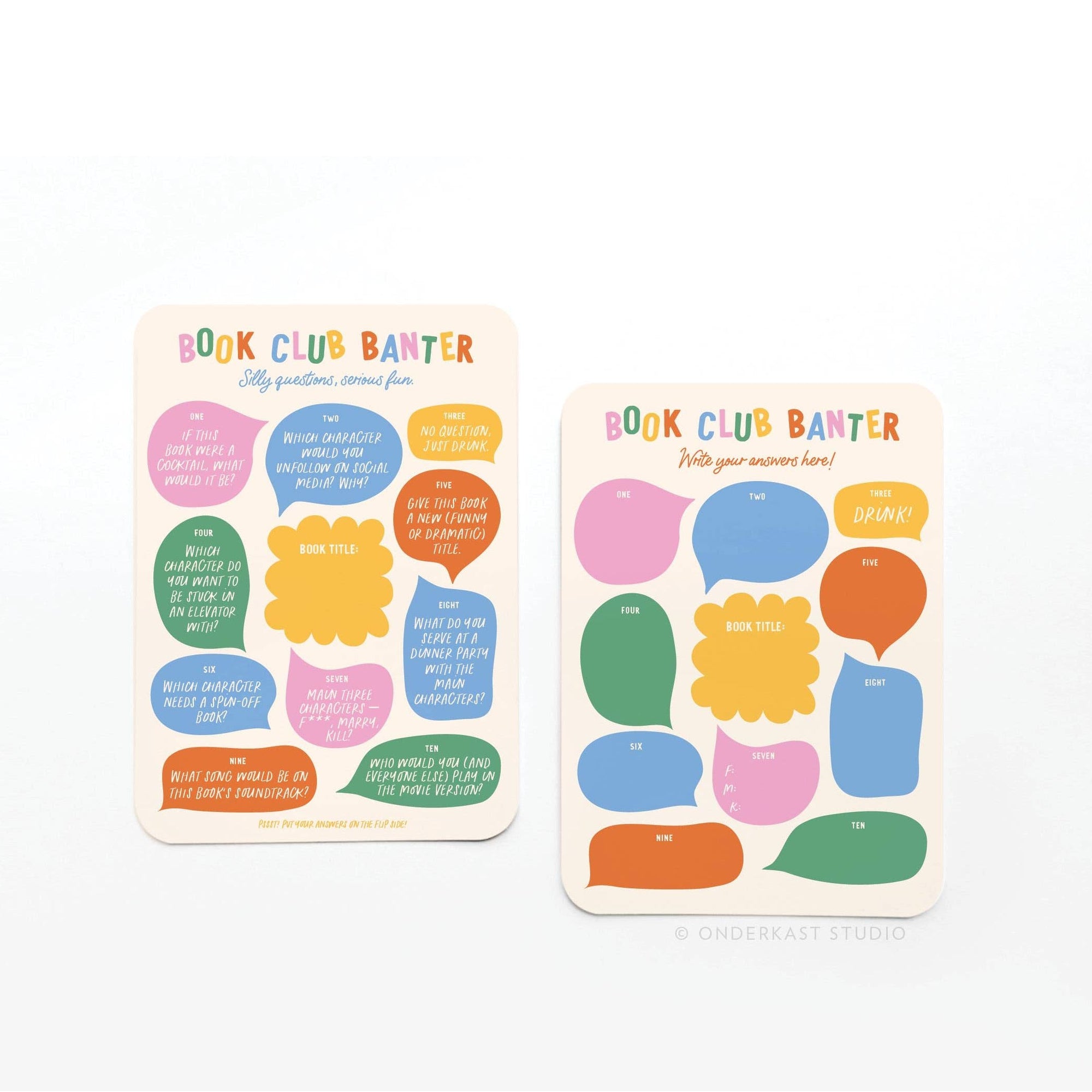 Book Club Banter Book Review Cards BookGeek