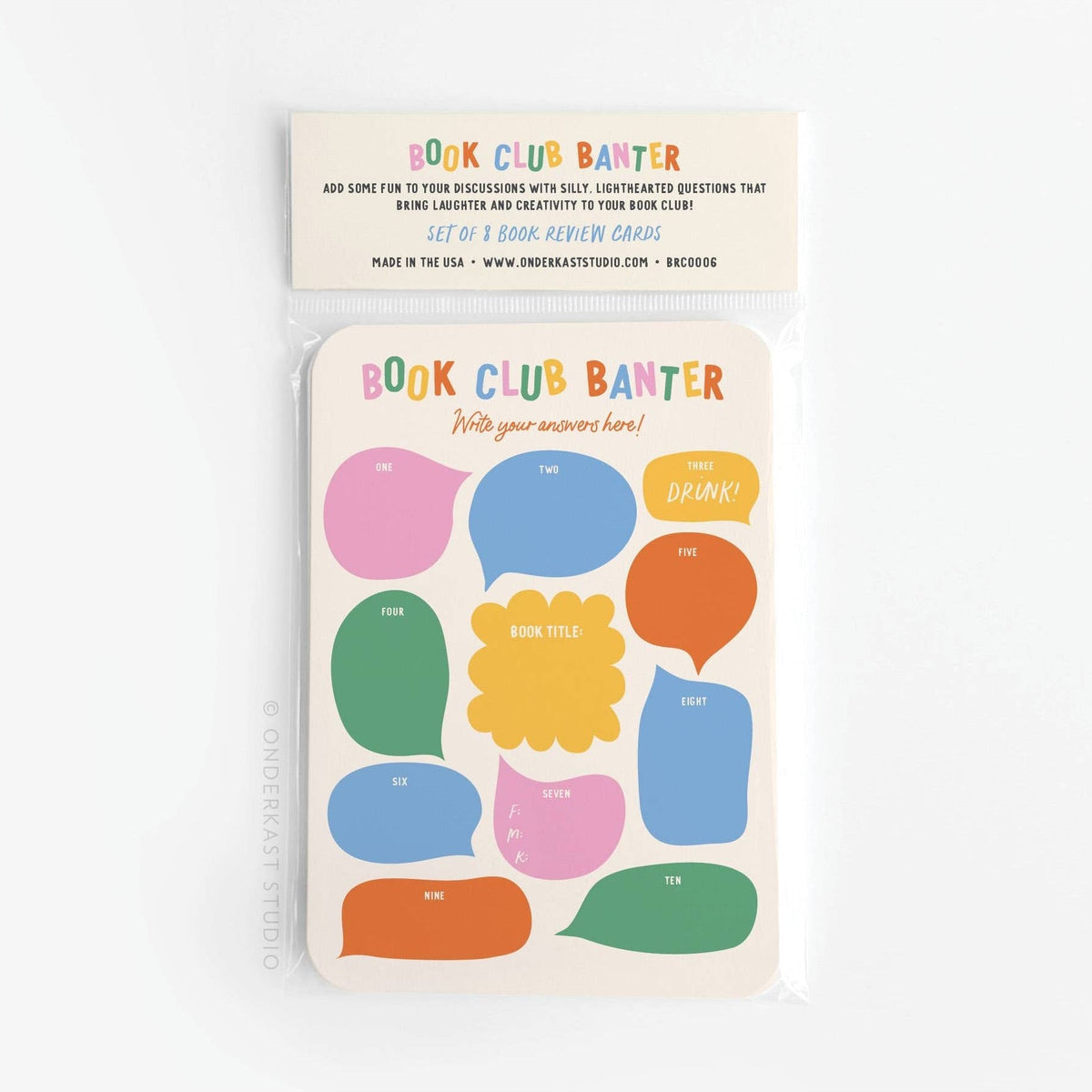 Book Club Banter Book Review Cards BookGeek