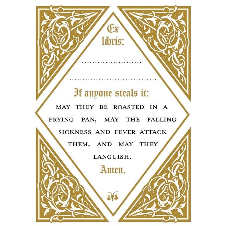 Book Curse Bookplates BookGeek