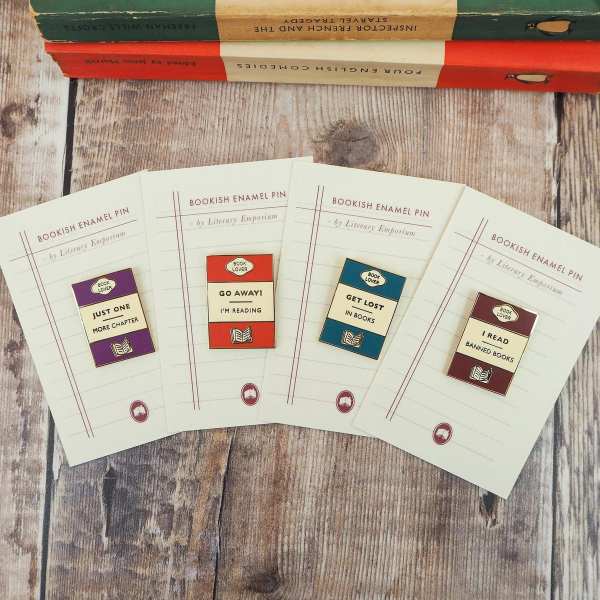 Book Lover Enamel Pin Set BookGeek