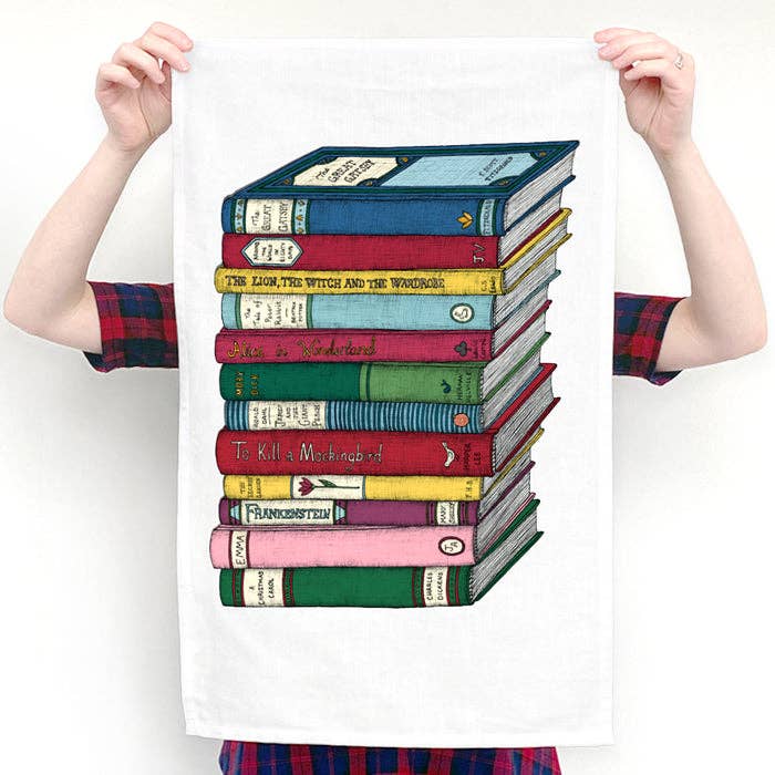 Book Lovers Art Tea Towel BookGeek