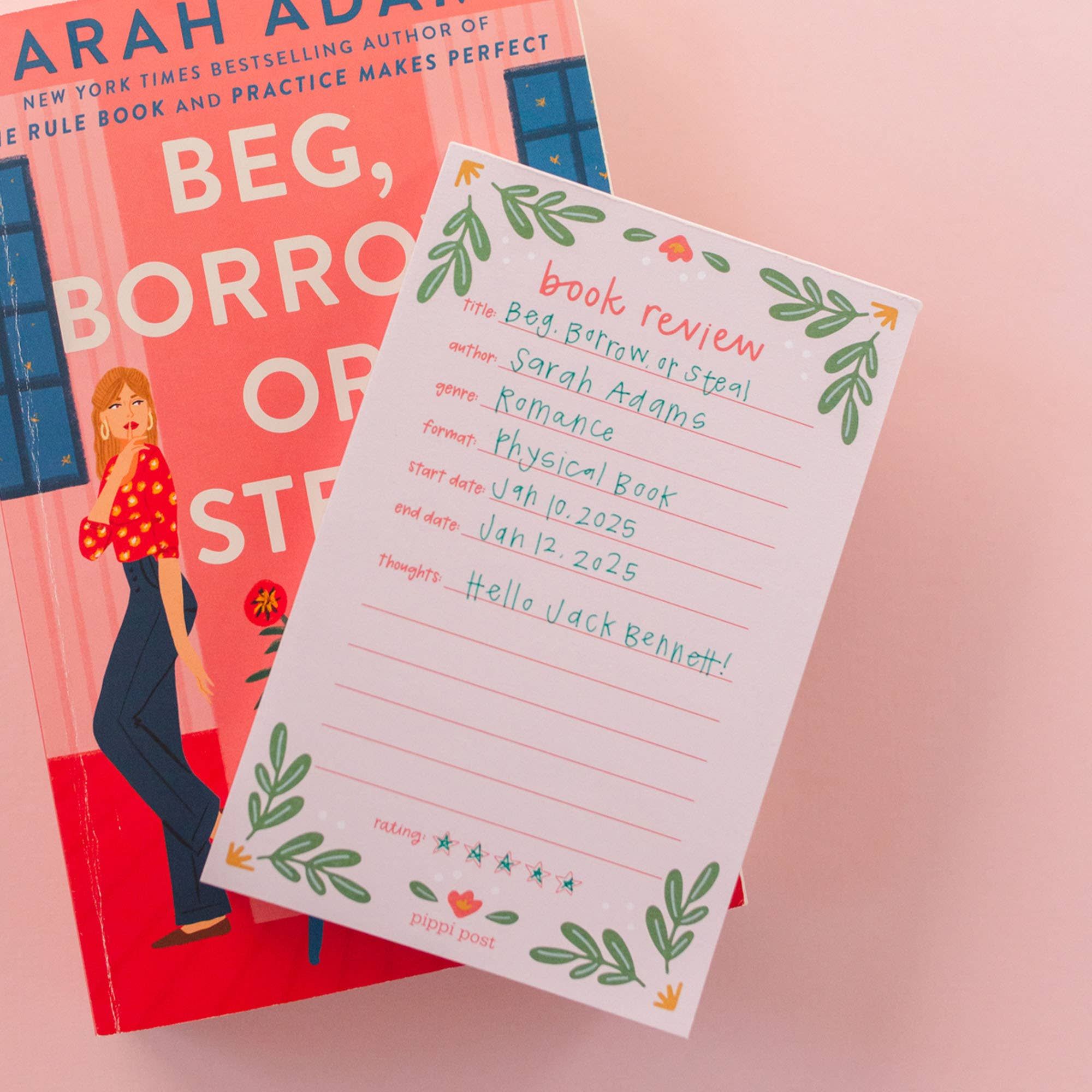 Book Review Notepad $9.99