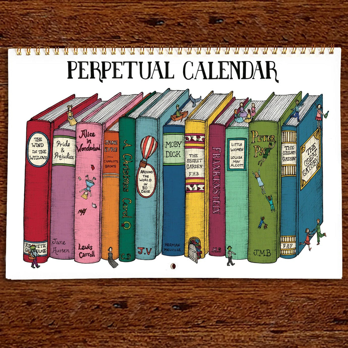 Book Themed Perpetual Calendar BookGeek