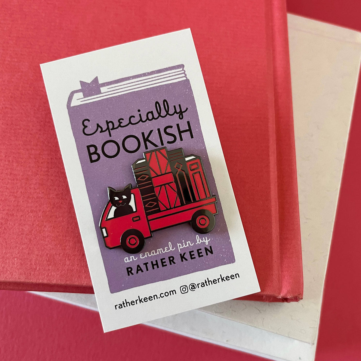 Book Truck lapel pin - bookish gift for readers BookGeek