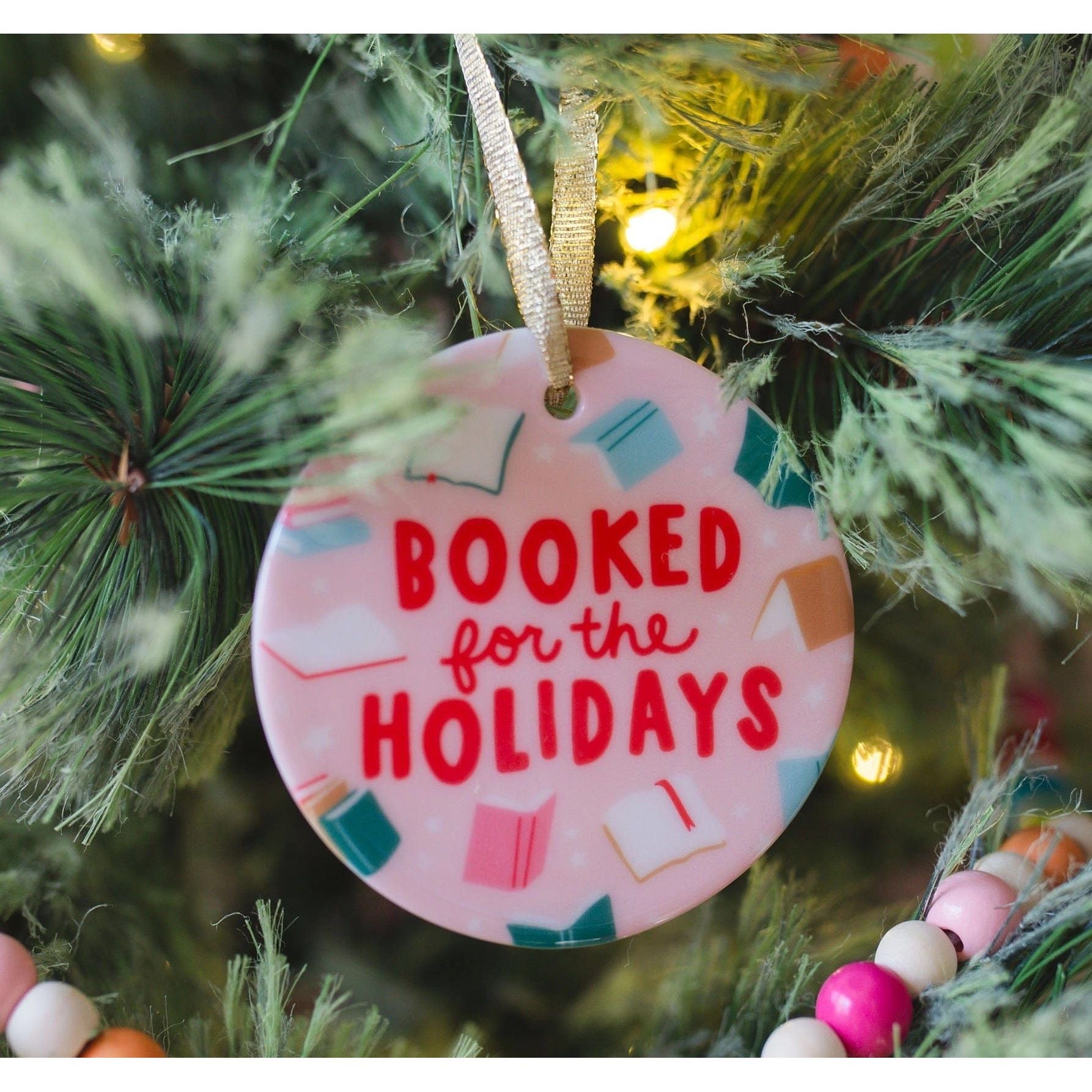 Booked for the Holidays Ornament BookGeek