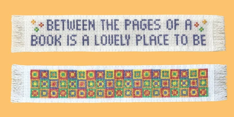 Bookish Bliss Counted Cross Stitch Bookmark Kit BookGeek