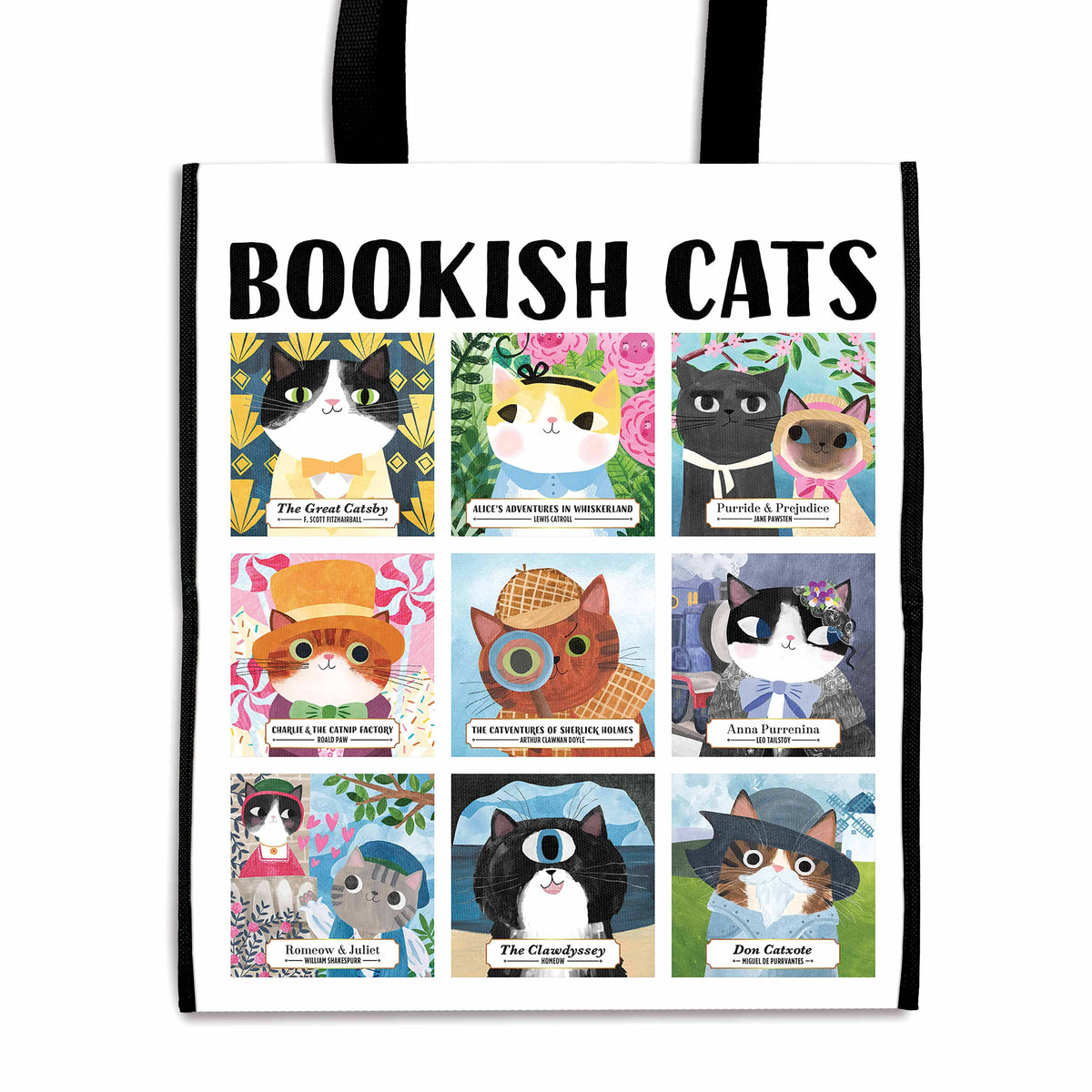 Bookish Cats Reusable Shopping Bag BookGeek