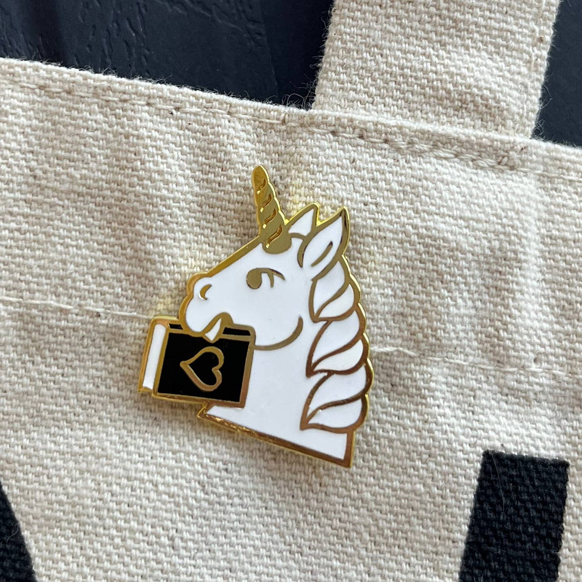 Cloisters White Bookish Unicorn Enamel Pins BookGeek