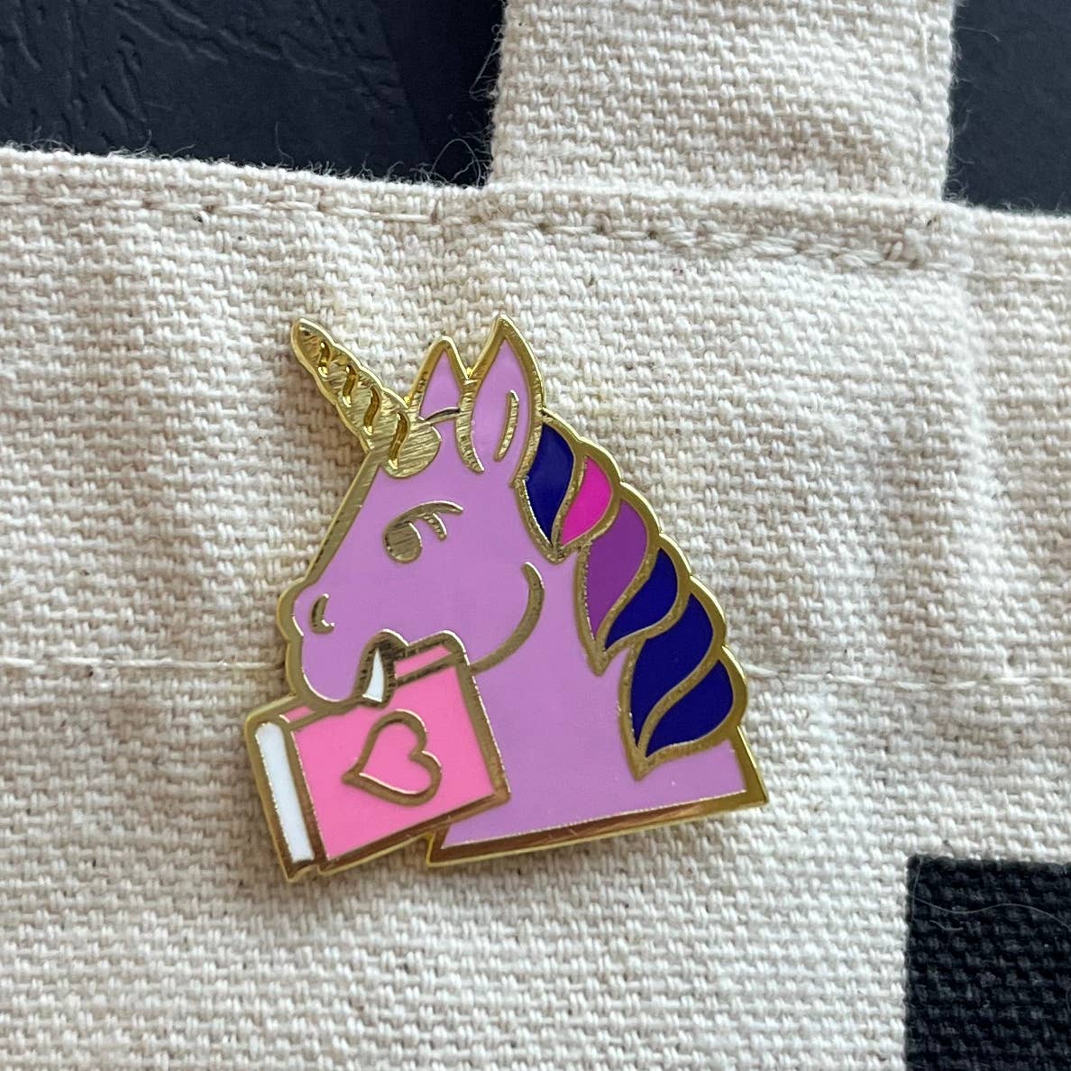 Twilight Purple Bookish Unicorn Enamel Pins BookGeek