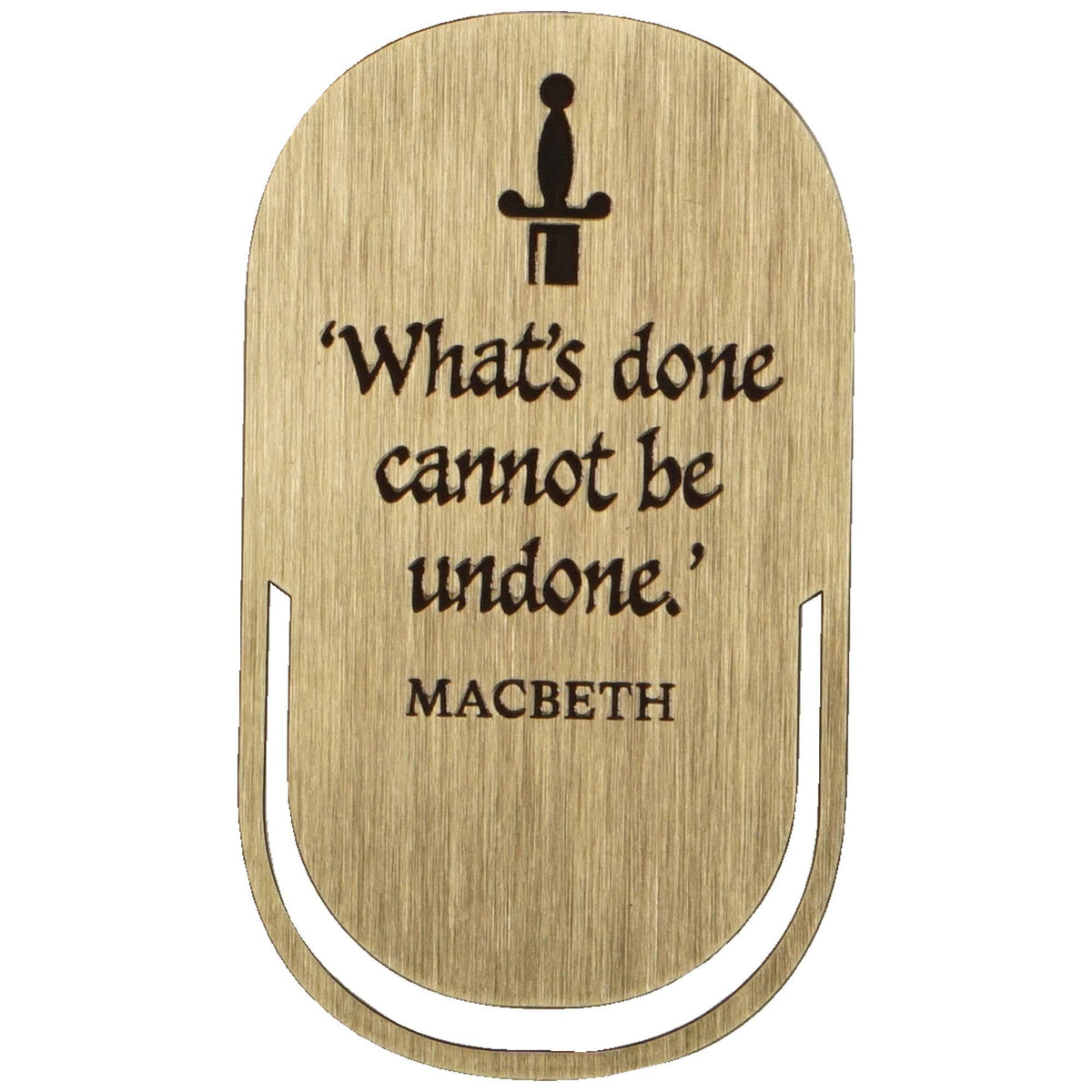 Bookmark Metal - Shakespeare (Macbeth) BookGeek