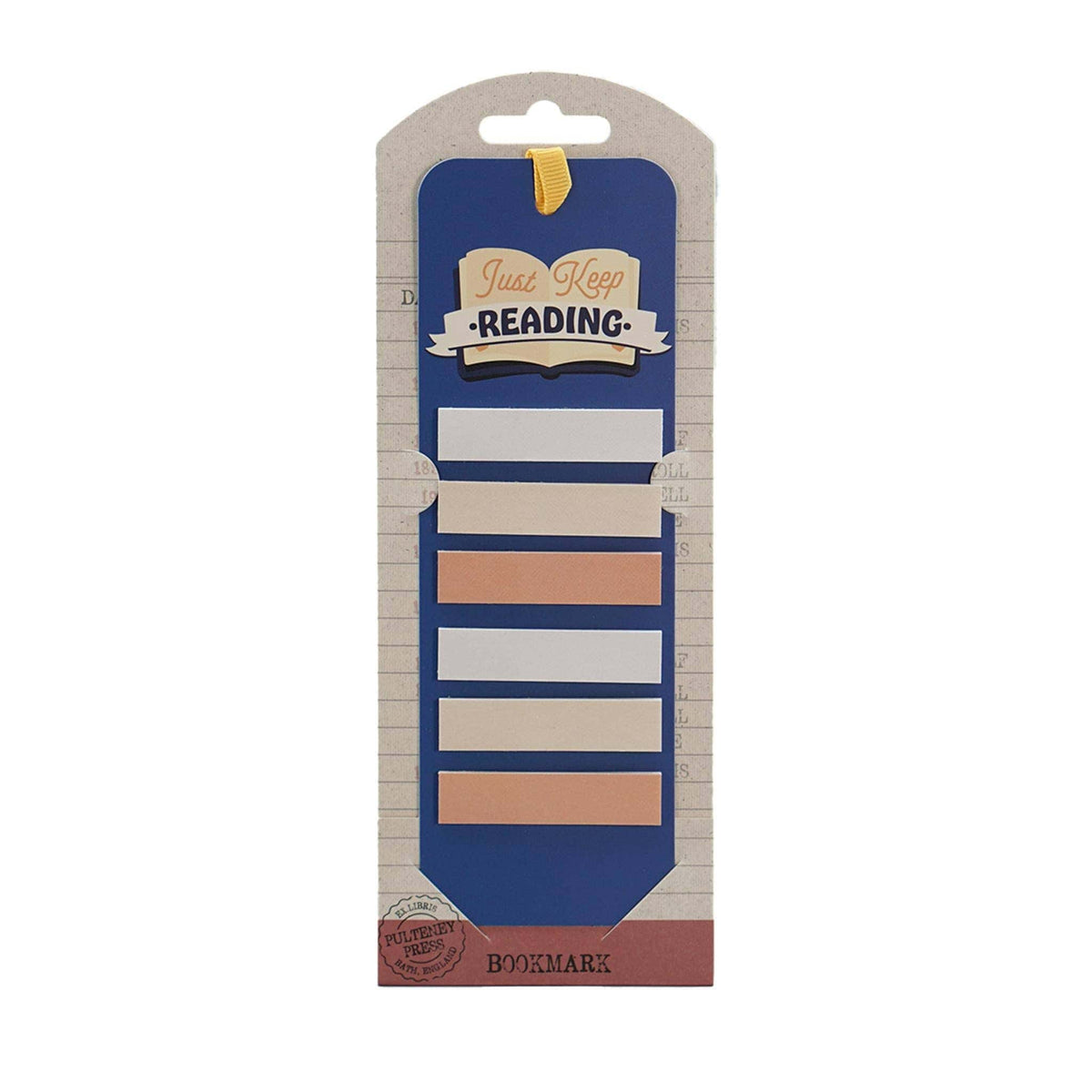 Bookmark with sticky tabs– Just Keep Reading BookGeek