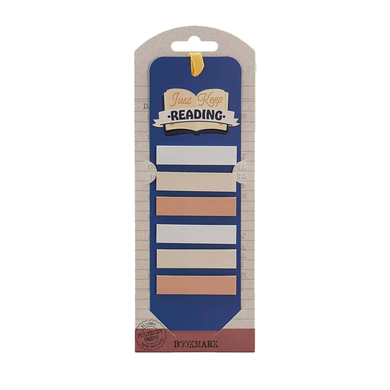 Bookmark with sticky tabs– Just Keep Reading BookGeek