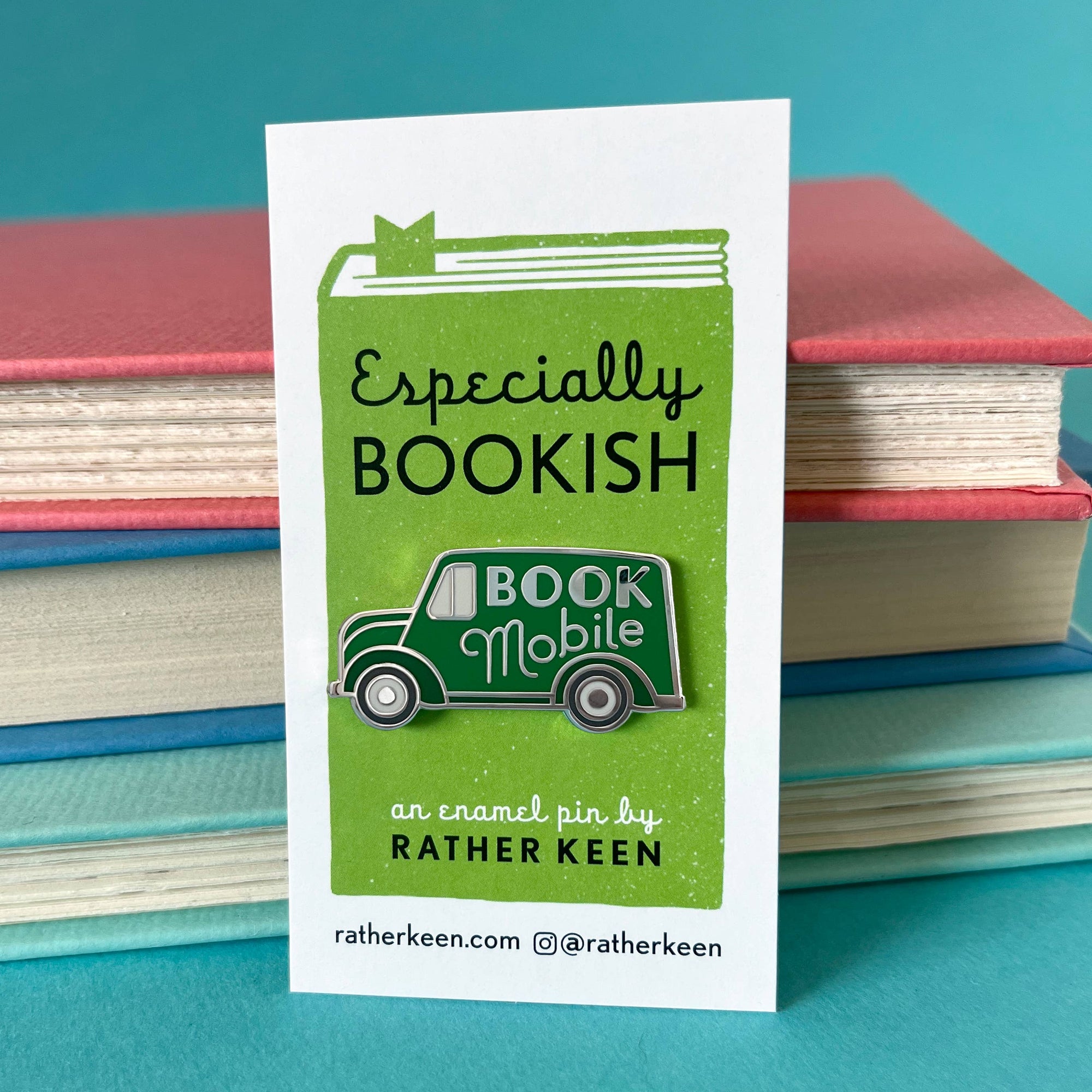 Bookmobile Enamel Pin - Library pin BookGeek