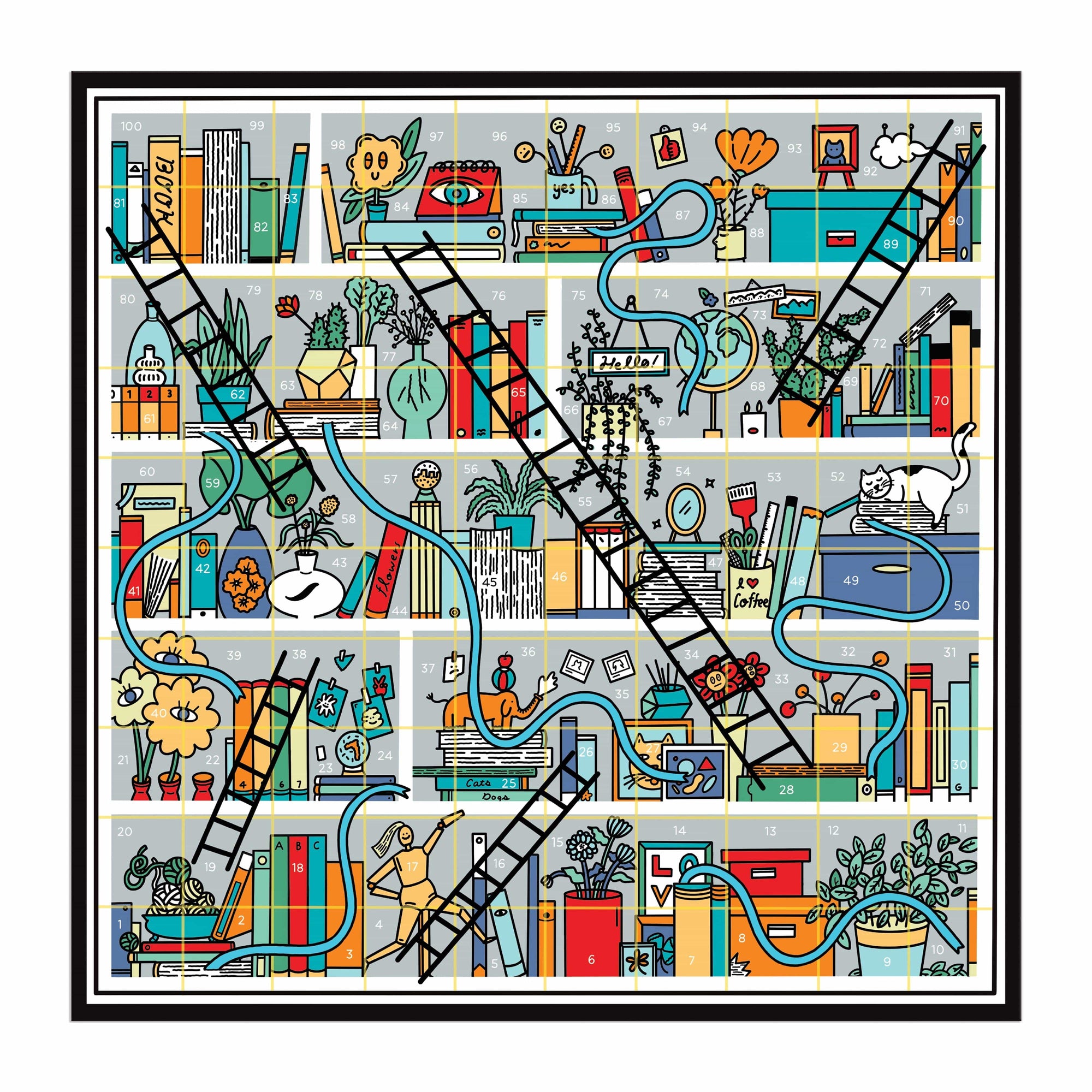 Books and Ladders Classic Board Game BookGeek