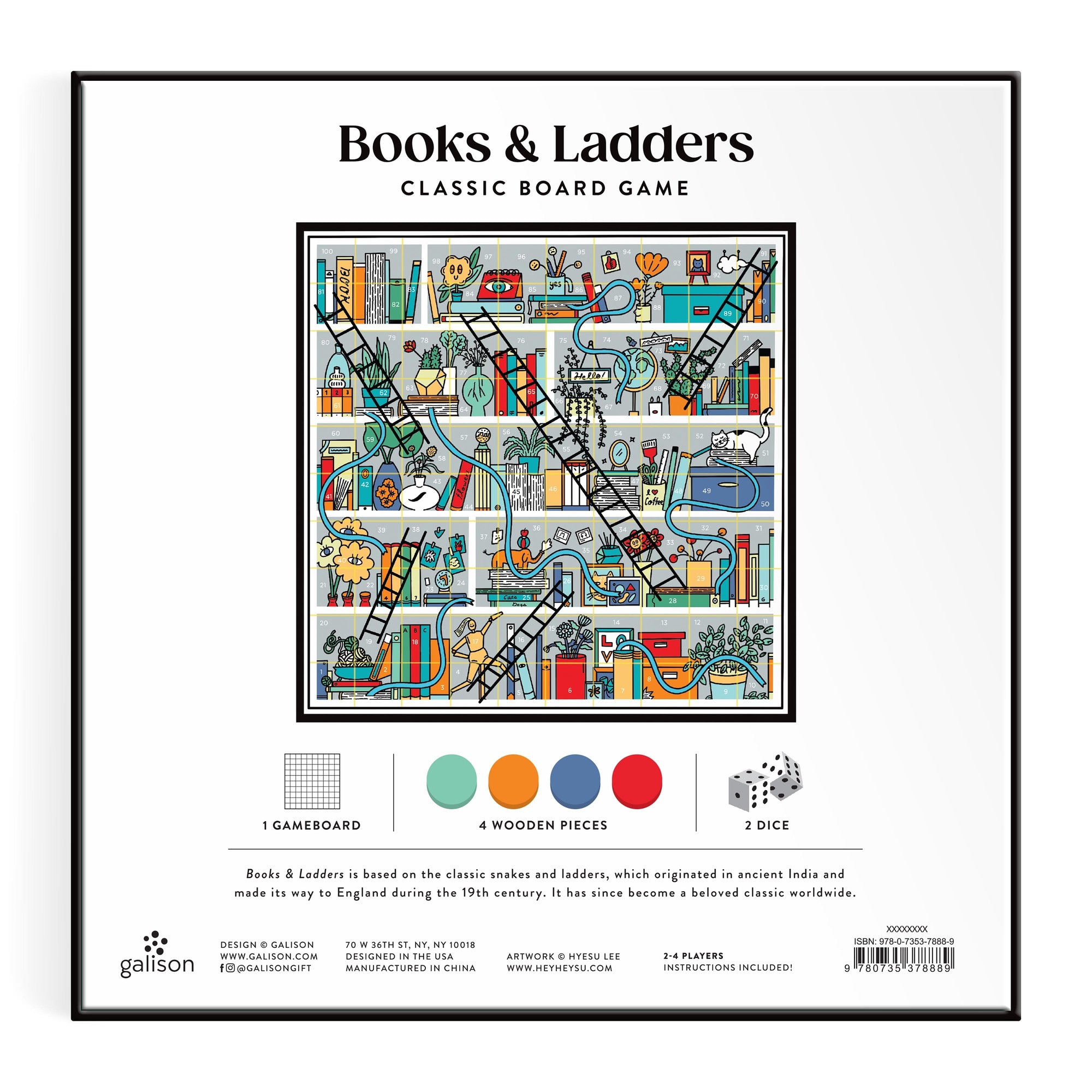 Books and Ladders Classic Board Game BookGeek