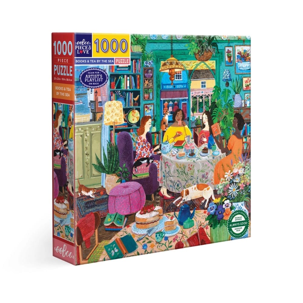 Books & Tea By Sea Jigsaw Puzzle BookGeek