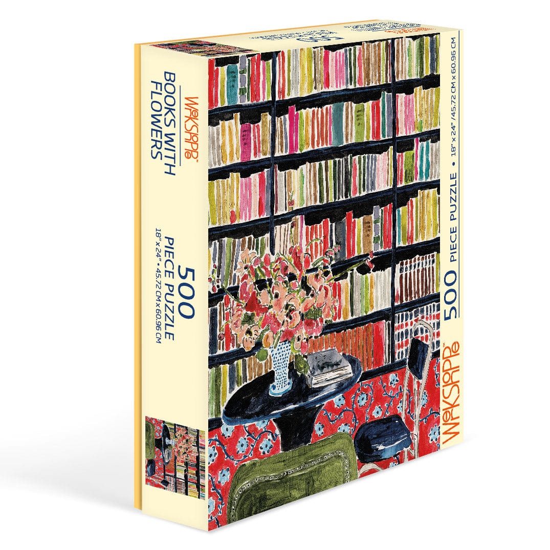 Books with Flowers Jigsaw Puzzle BookGeek