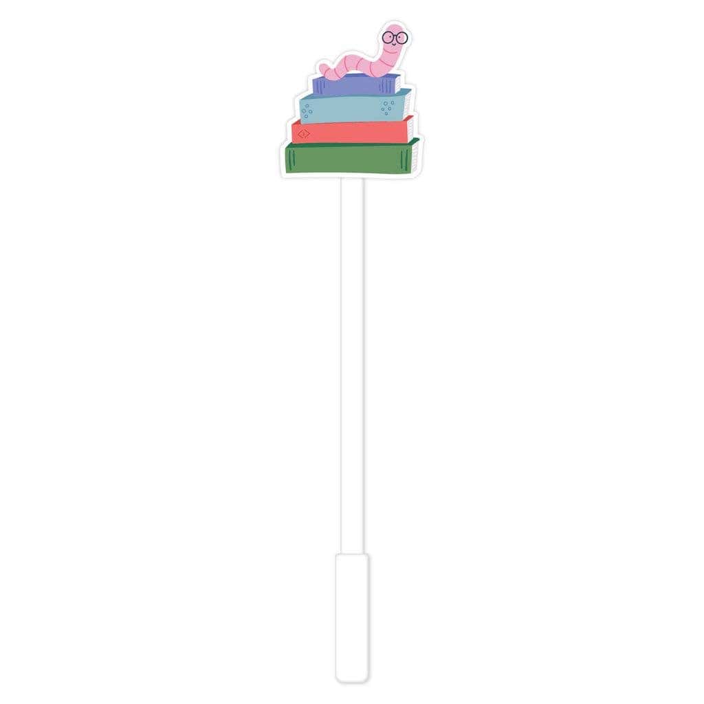Bookworm Book Stack Gel Pen BookGeek