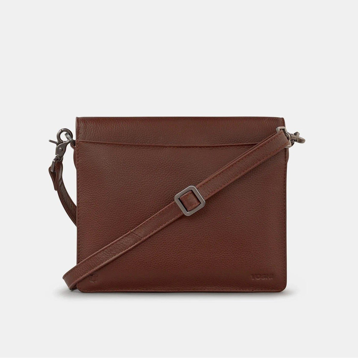 Bookworm Brown Leather Flap Over Cross Body Bag BookGeek