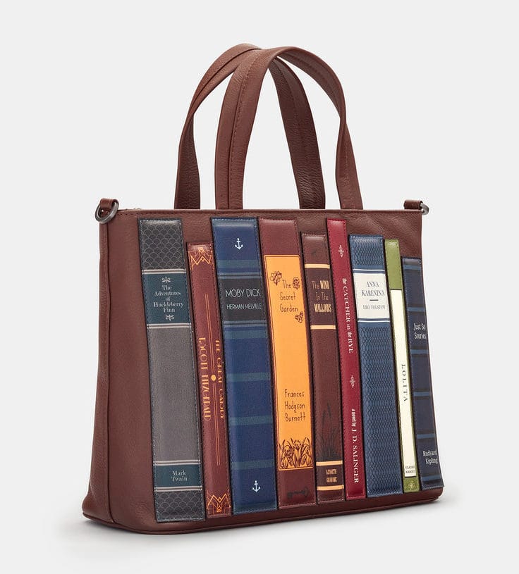 Bookworm Brown Leather Multiway Grab Bag BookGeek