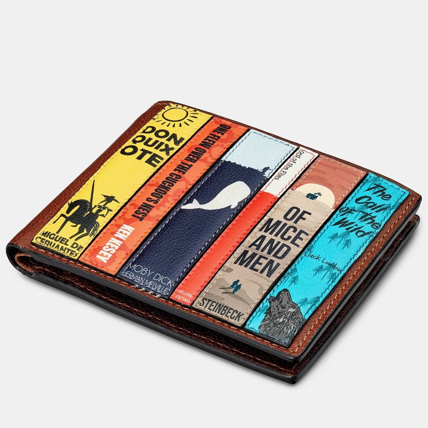 Bookworm Brown Leather Wallet BookGeek