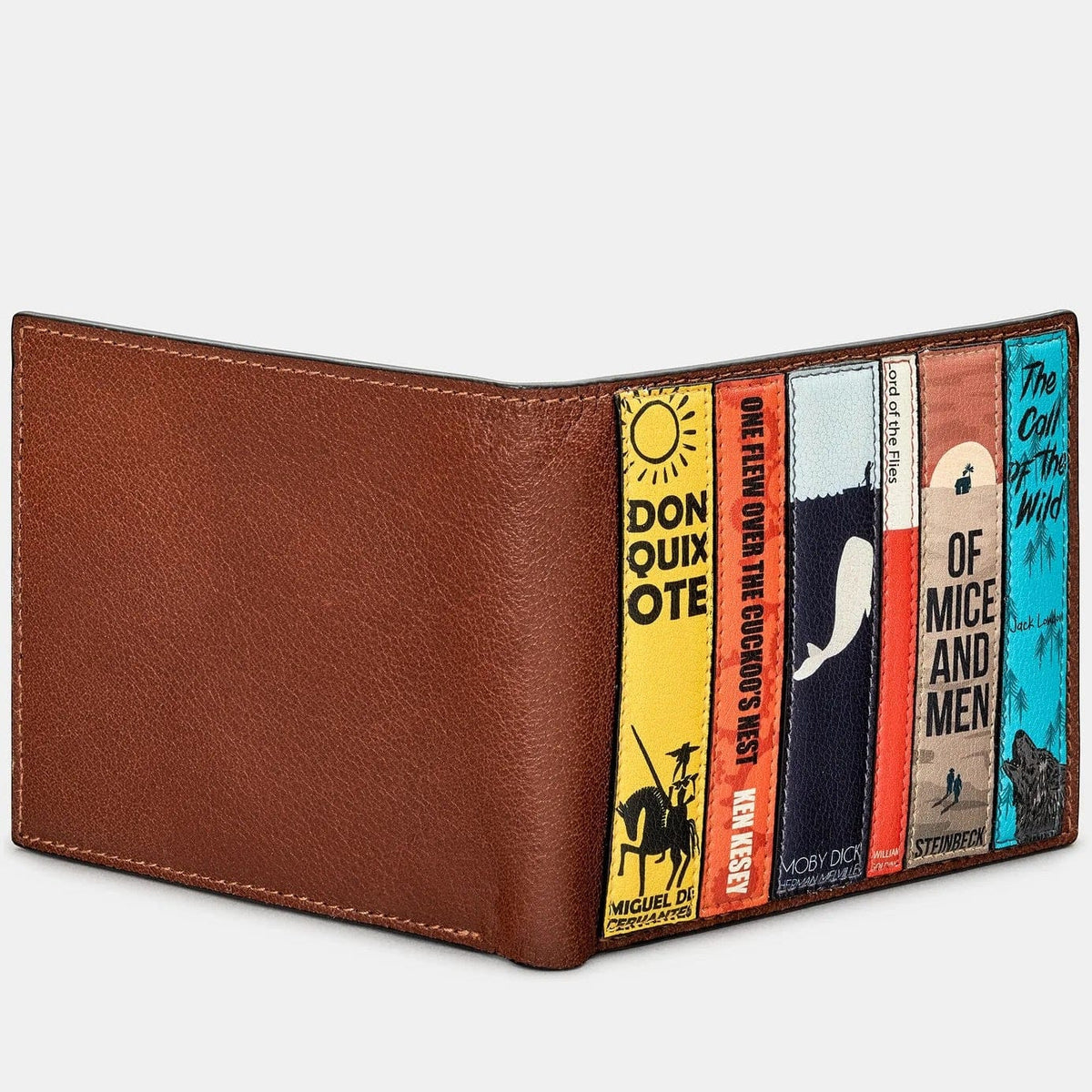Bookworm Brown Leather Wallet BookGeek