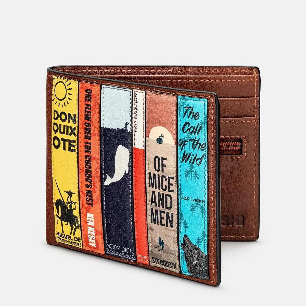 Bookworm Brown Leather Wallet BookGeek