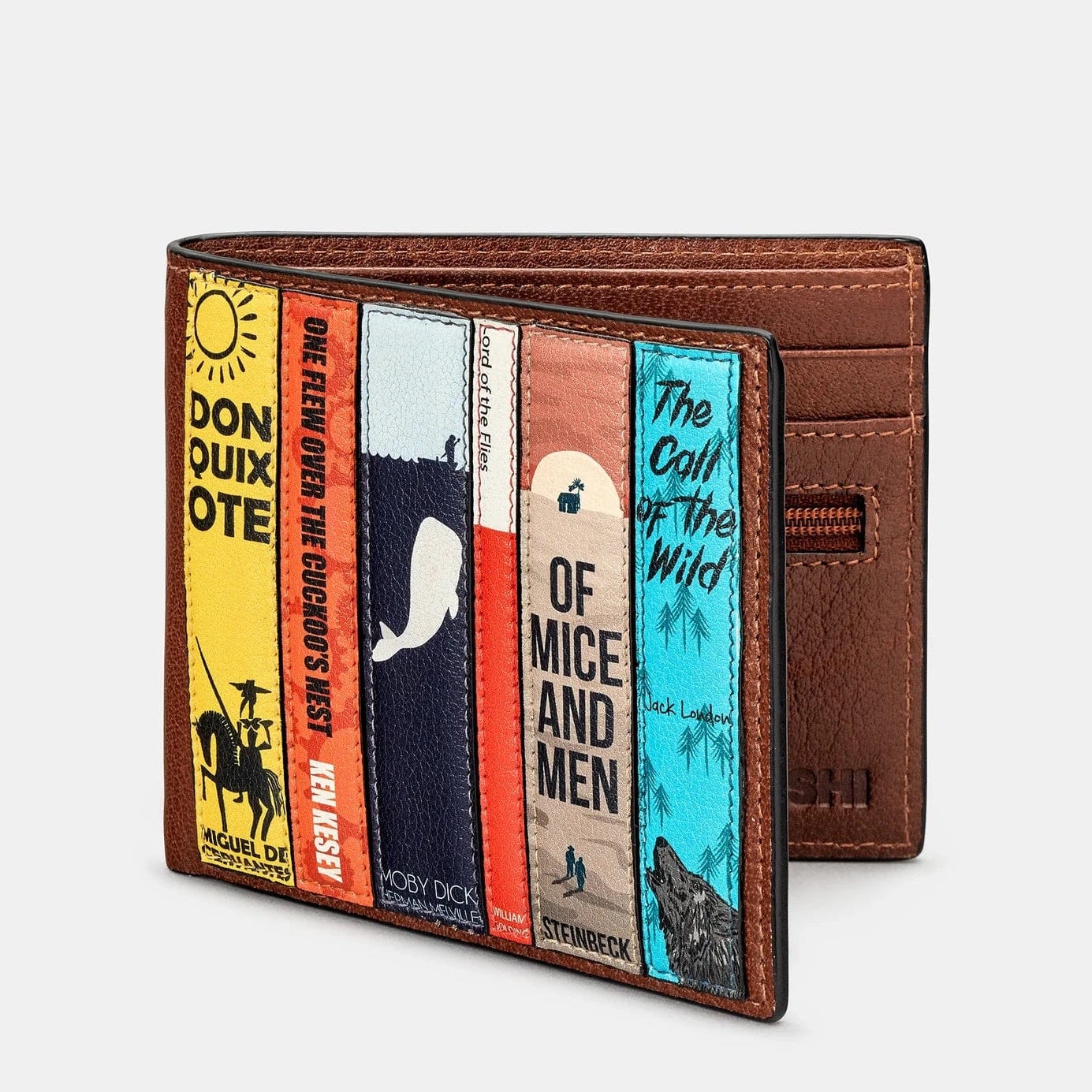 Bookworm Brown Leather Wallet BookGeek
