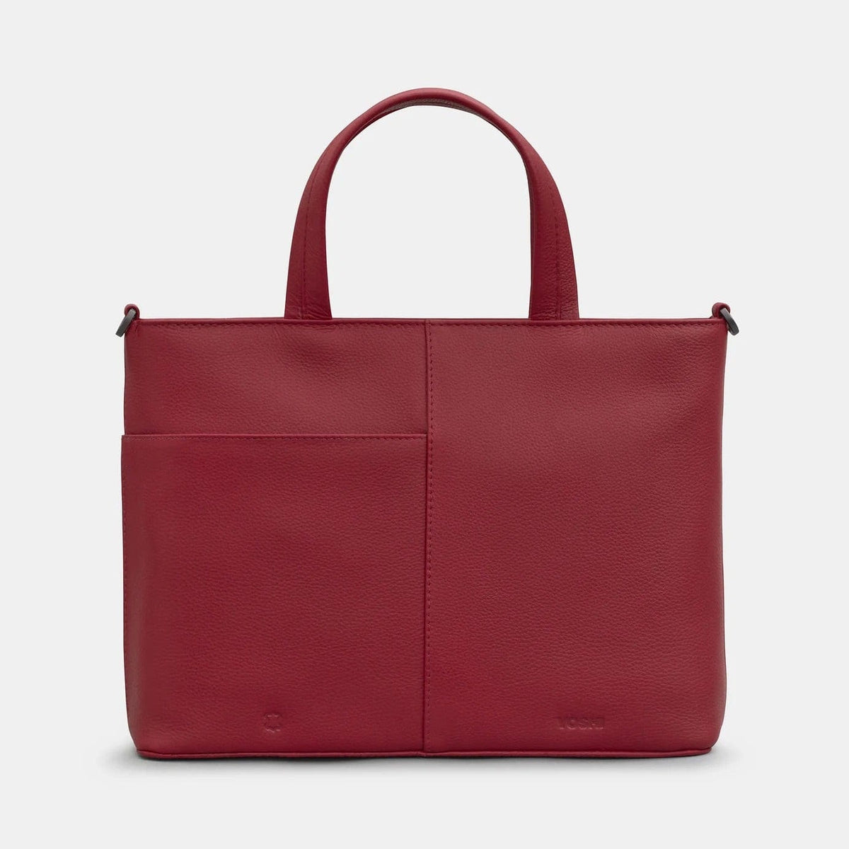 Bookworm Cherry Red Leather Multiway Grab Bag BookGeek