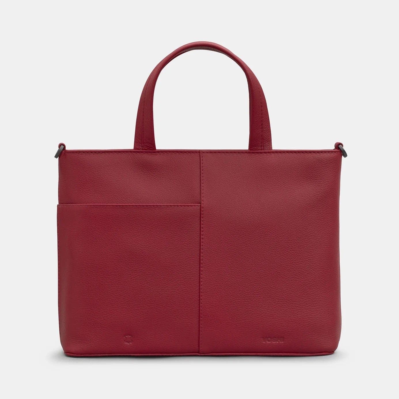 Bookworm Cherry Red Leather Multiway Grab Bag BookGeek