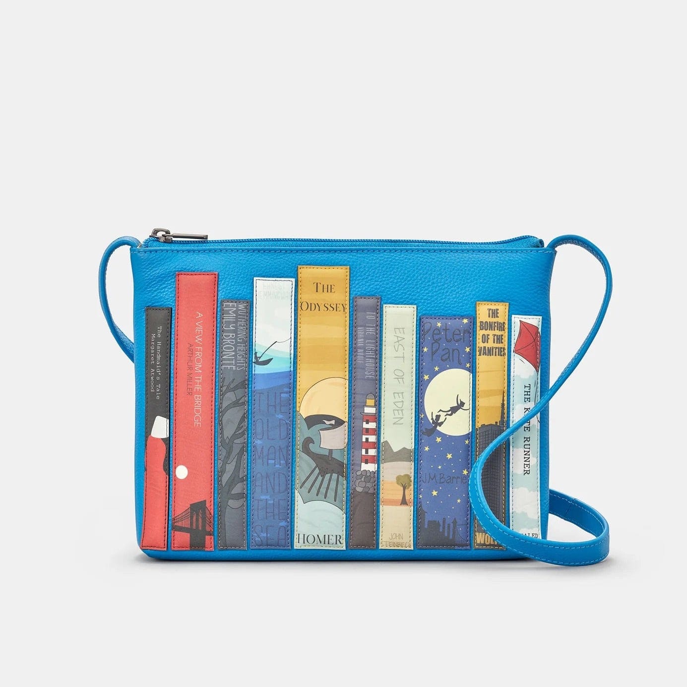 Bookworm Cobalt Blue Leather Cross Body Bag BookGeek