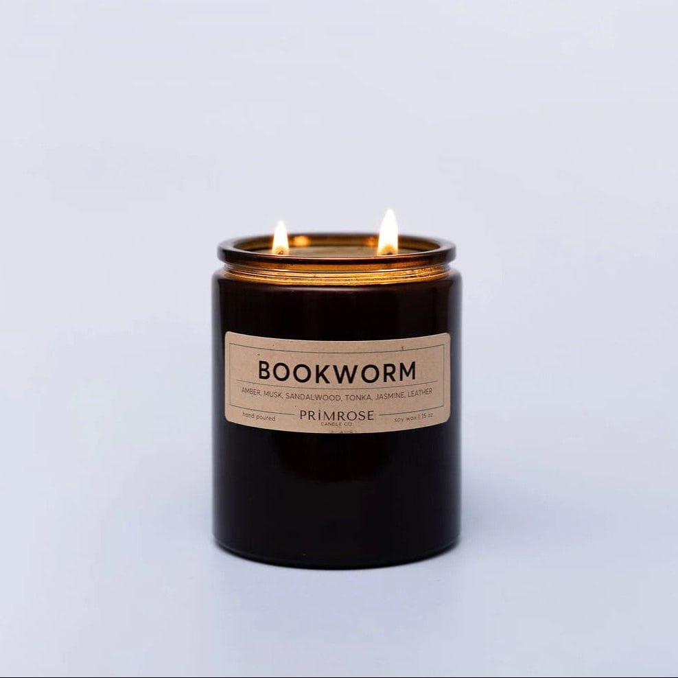 Bookworm Double Wick Candle BookGeek