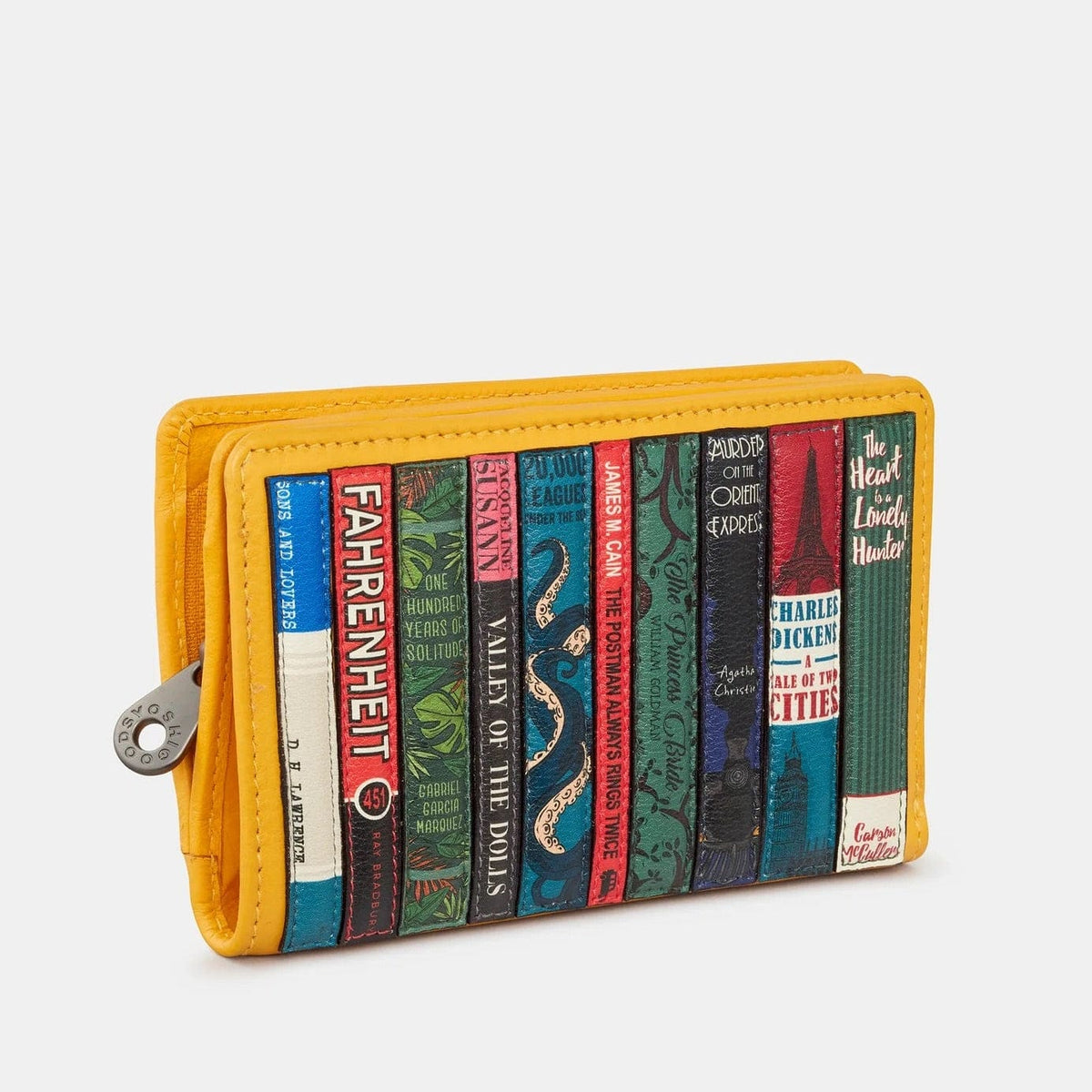 Bookworm Yellow Leather Purse BookGeek