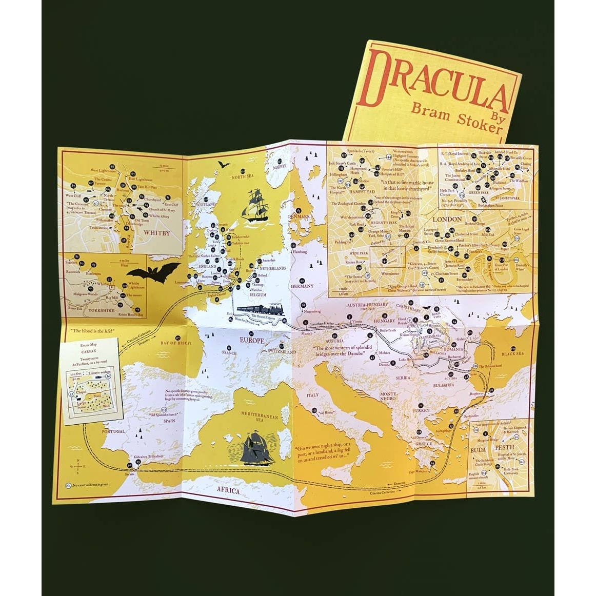 Bram Stoker: Dracula Map BookGeek